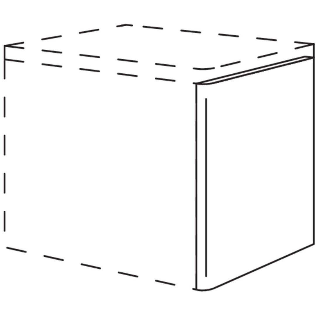 Nobilia Runde Abschlusswange- 25 mm stark WAR25-55 25885