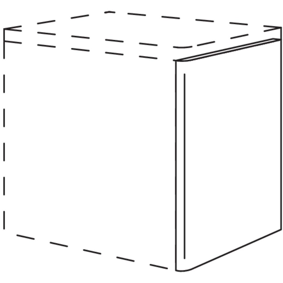 Nobilia Runde Abschlusswange- 25 mm stark WAR25-63 25877