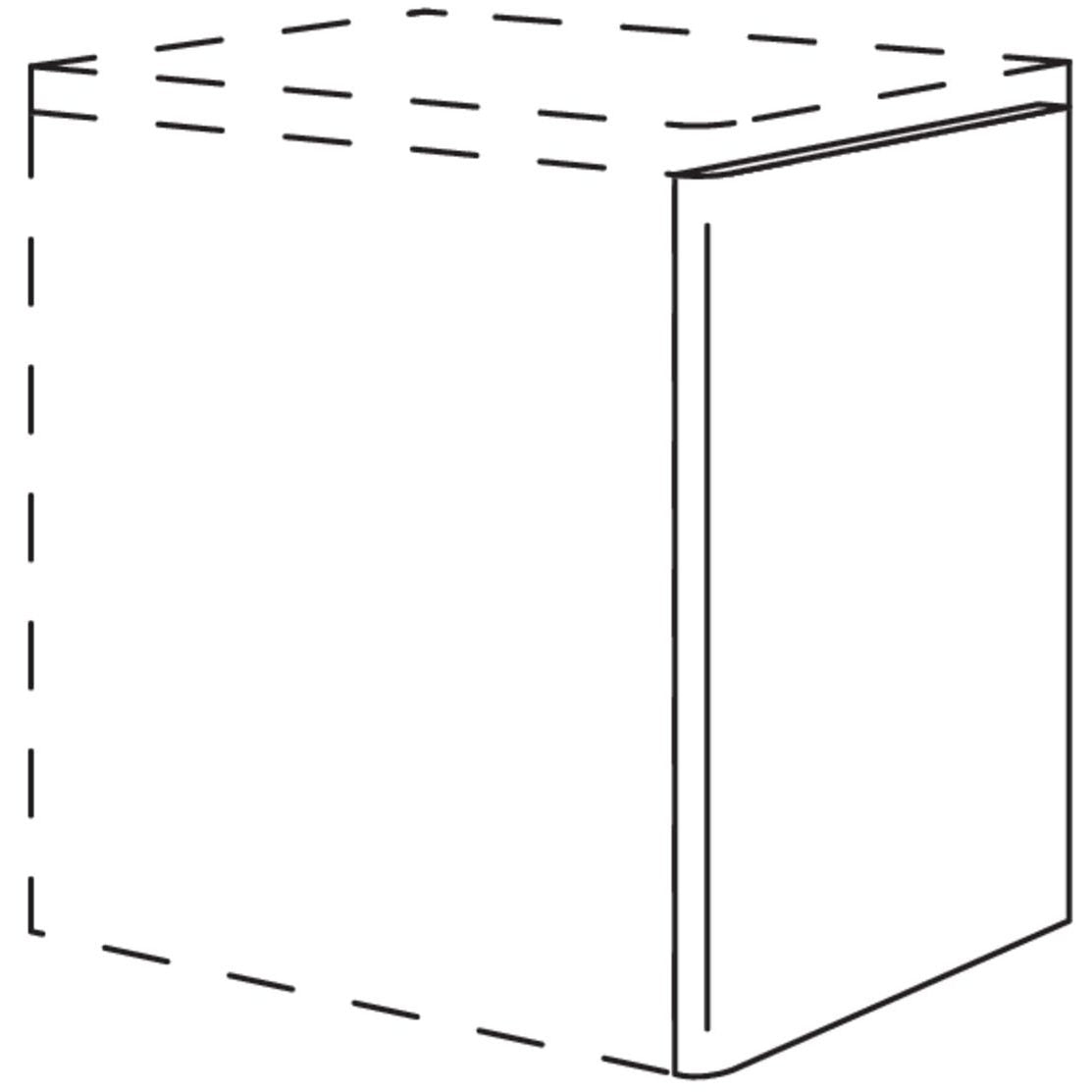nobilia Ronde eindwand, 25 mm dik WAR25-72