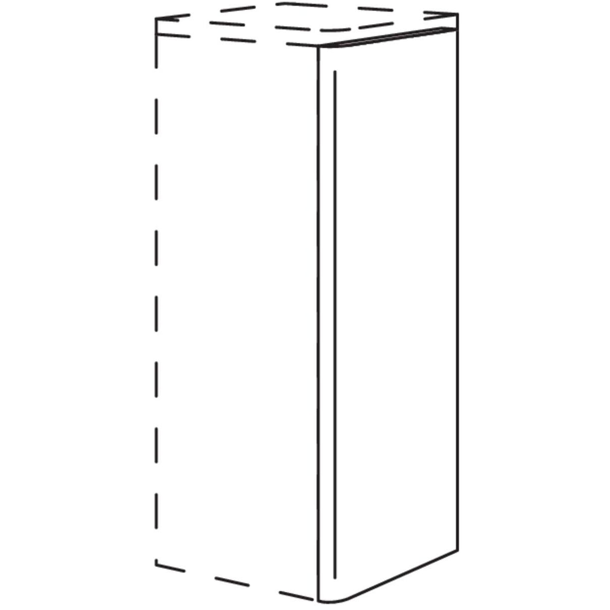 Nobilia Runde Abschlusswange- 25 mm stark WARB25-86 25888
