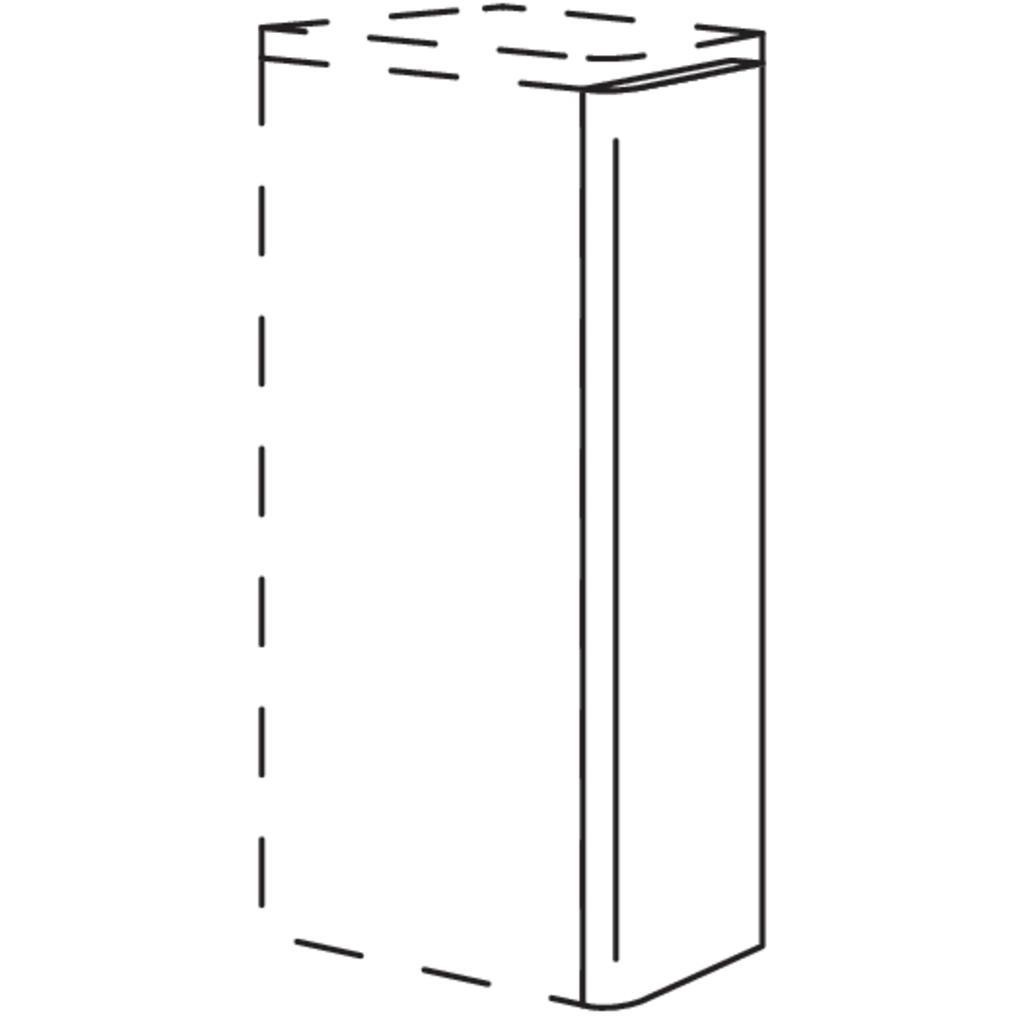 Nobilia Runde Abschlusswange- 25 mm stark für Spiegelschränke WARBSP25-1 25880