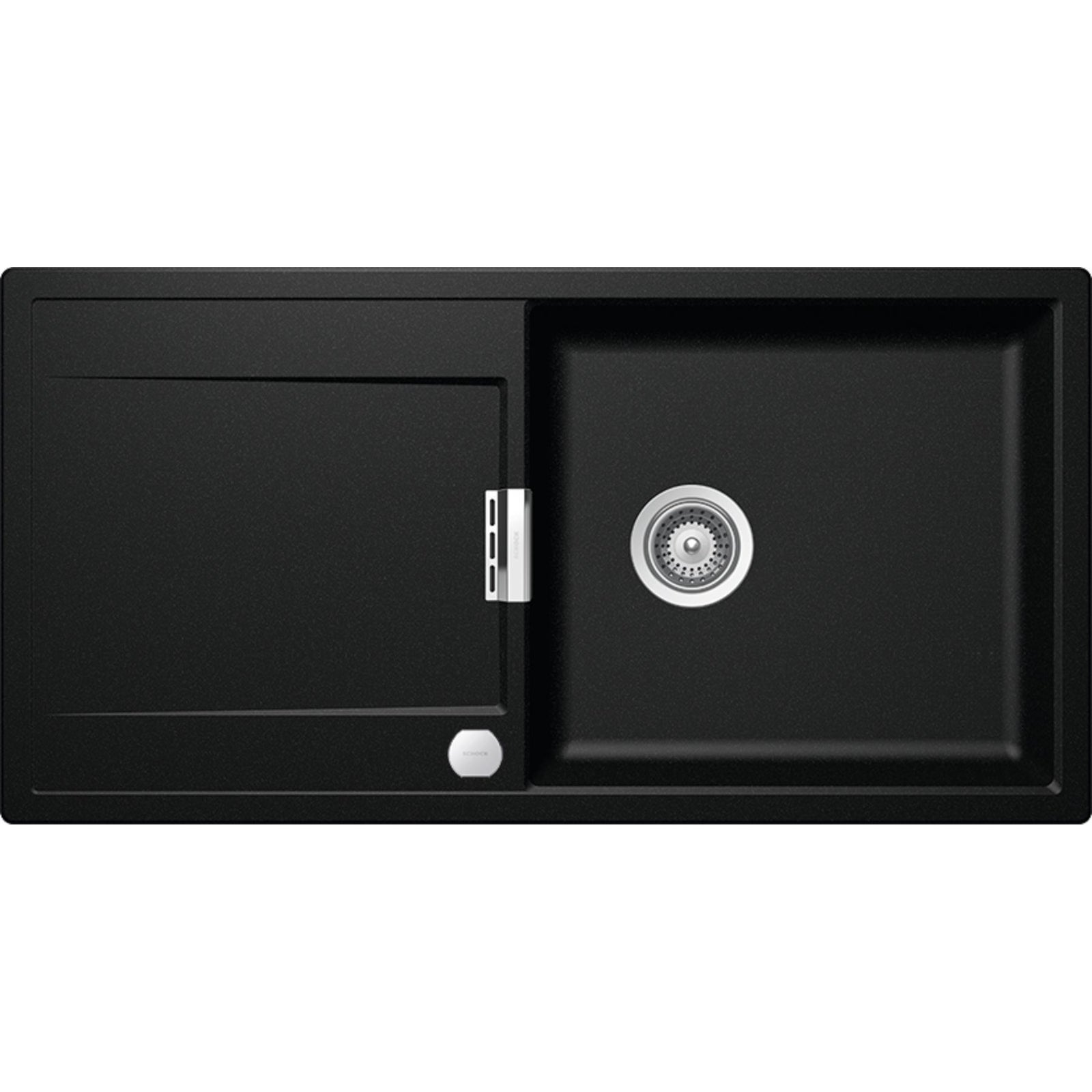 SCHOCK: Inbouwspoelbak Mono D-100 Large, van CRISTADUR®/CRISTADUR® GREEN 87491 100 cm