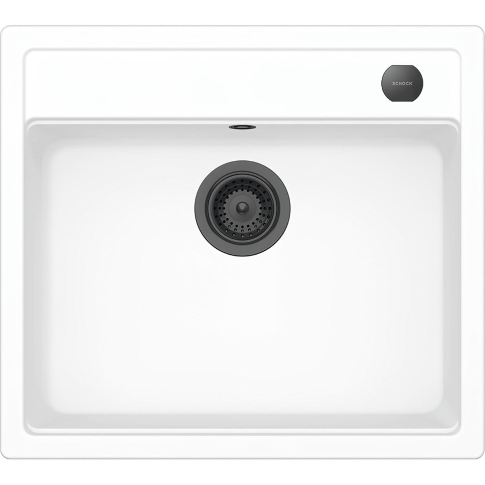 SCHOCK: Inbouwspoelbak Mono N-100 FB RD5, van CRISTADUR®/CRISTADUR® GREEN 87479 56 cm