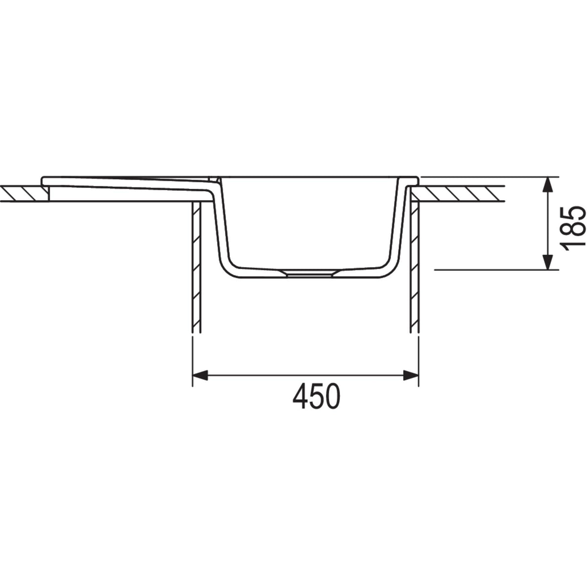 Nobilia SYSTEMCERAM SYSTEMCERAM- Einbauspuele Genea 75- Keramik Groenland 87645 87645