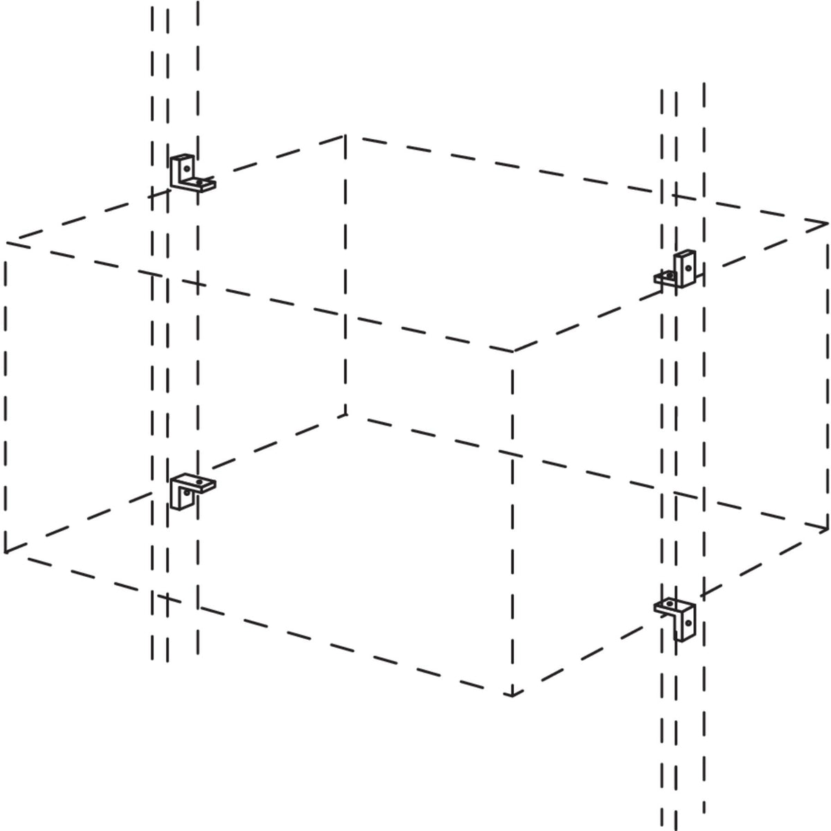 Nobilia Schrank-Konnektor fuer Stollen-Regalsystem RSSK 44931