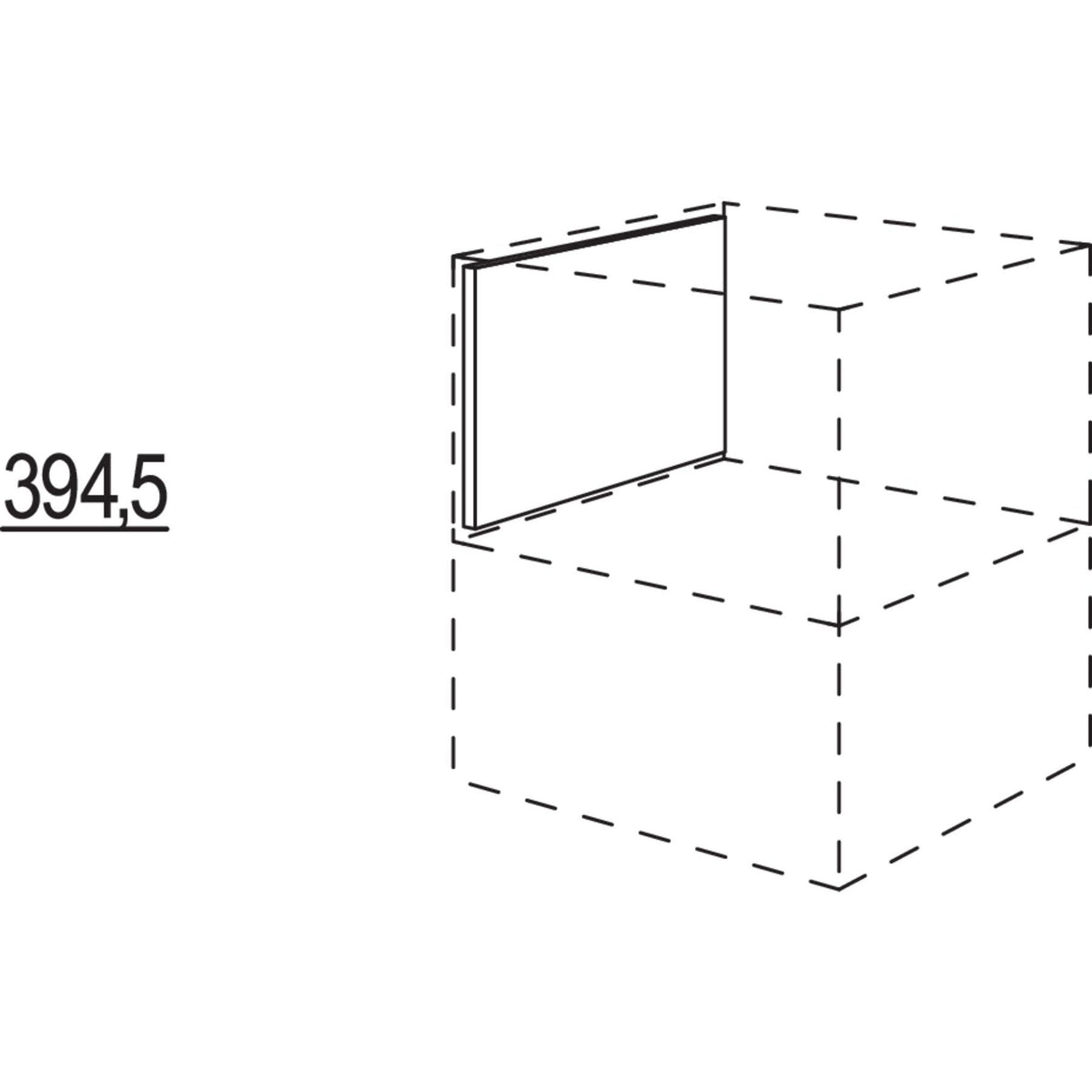 Nobilia Seitenwandverkleidung fuer Unterschrankregal Smartcube USKSC-43 43626