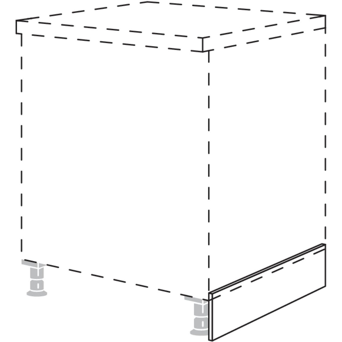 Nobilia Sockelretoure mit Bodendichtungsprofil für Ergänzungs- und SBR25-110 4376