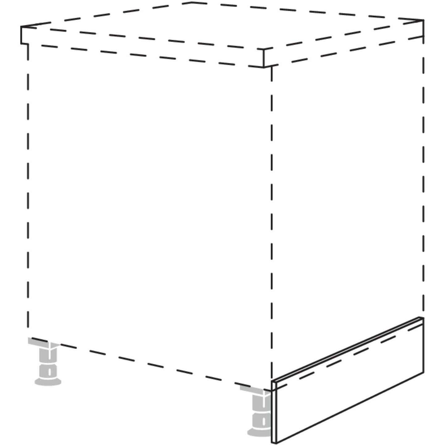 nobilia retorno de zócalo con perfil de sellado de suelo para complementos y SBR25-110 110 cm