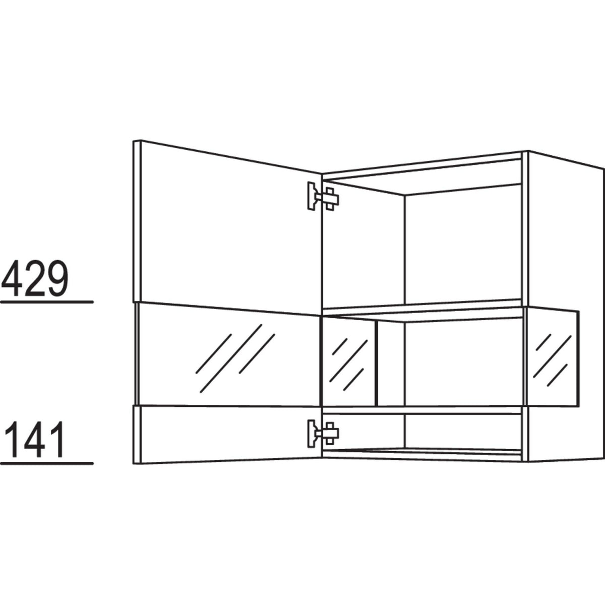 Nobilia Solitaervitrine Boulevard WVBS50-2 30955