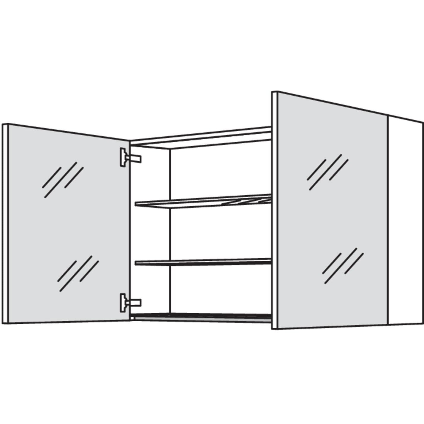 nobilia Armoire miroir WBSP100-1 100 cm