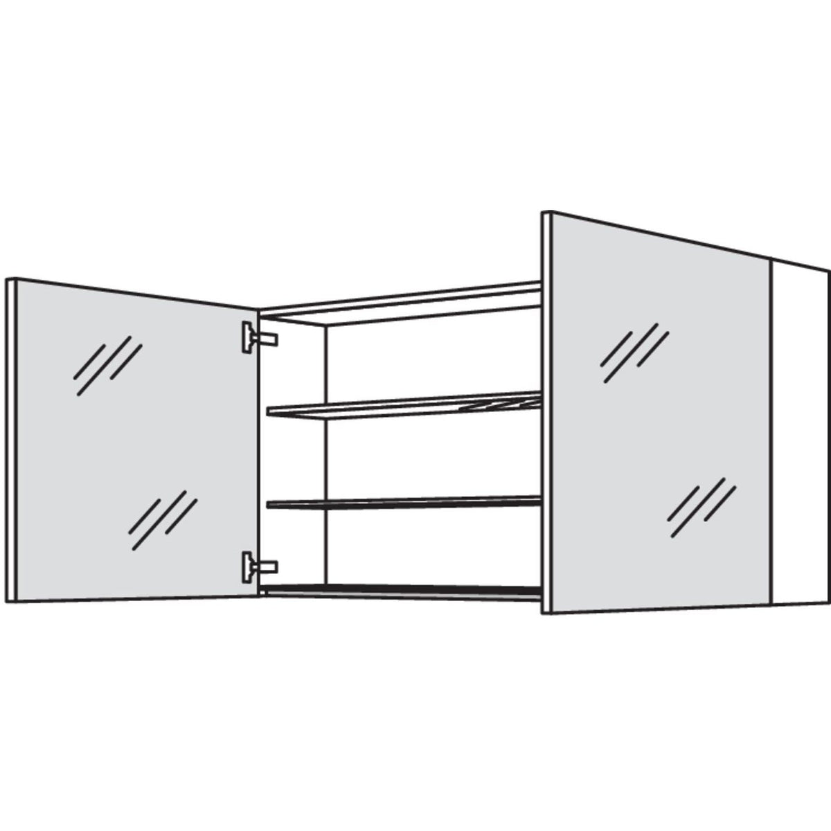 Nobilia Spiegelschrank WBSP120-1 2725