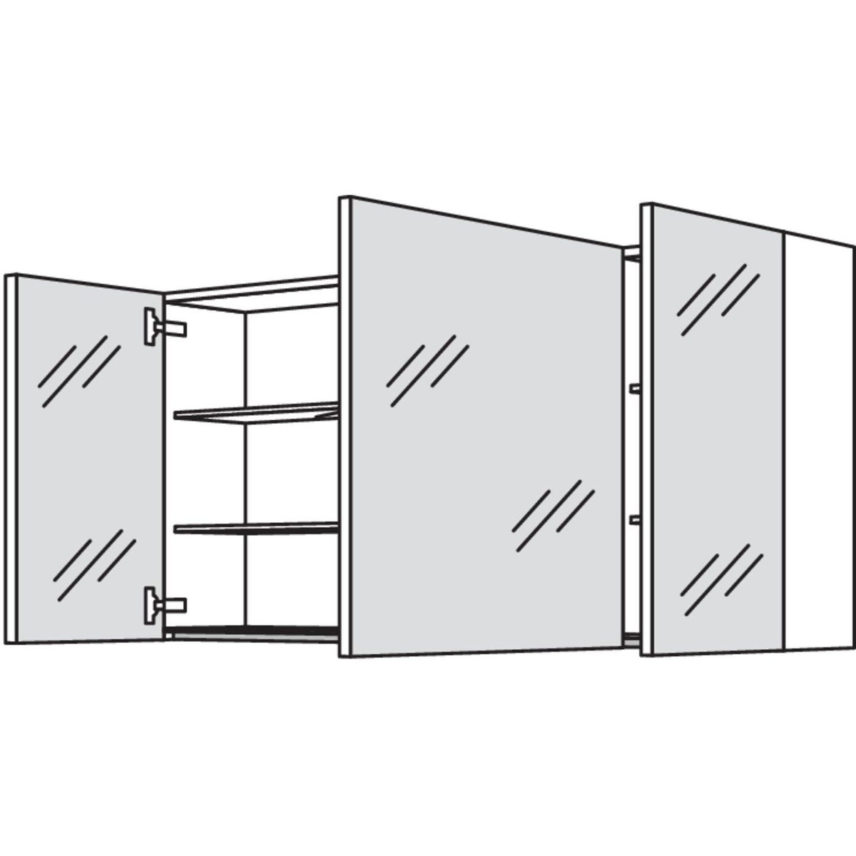 Nobilia Spiegelschrank WBSP3120-1 2732