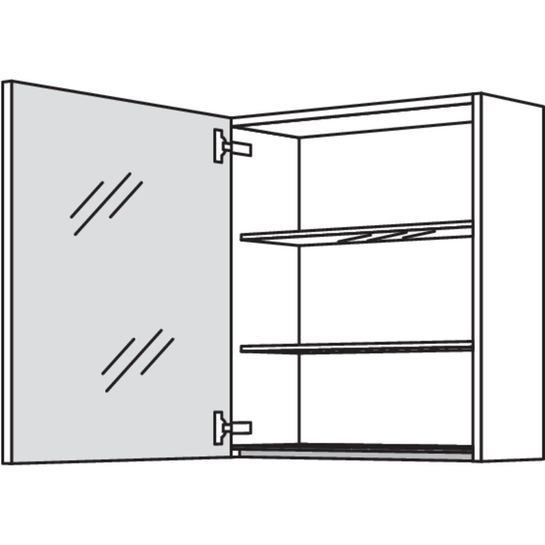 Nobilia Spiegelschrank WBSP60-1 2721