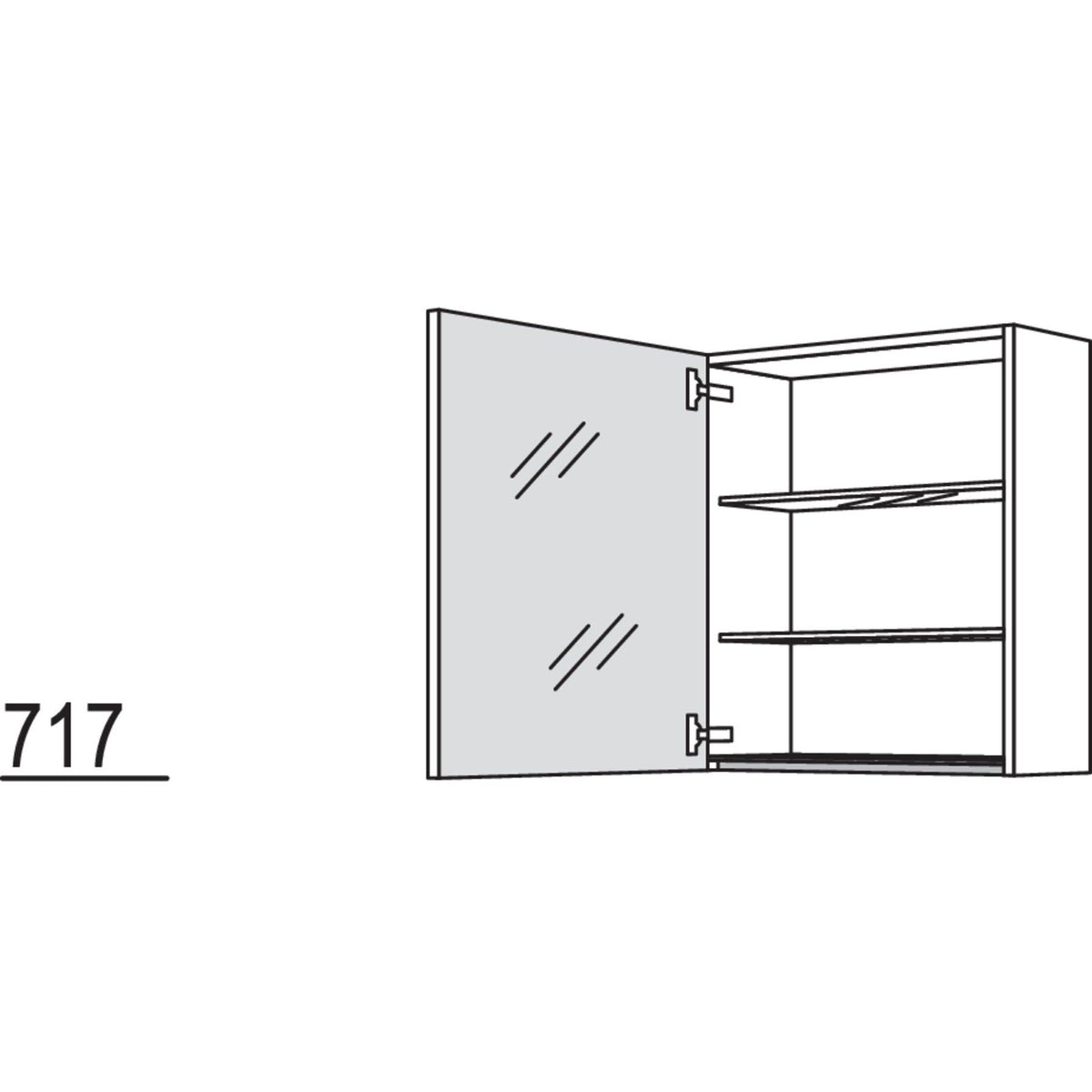Nobilia Spiegelschrank WBSP60-1 2721