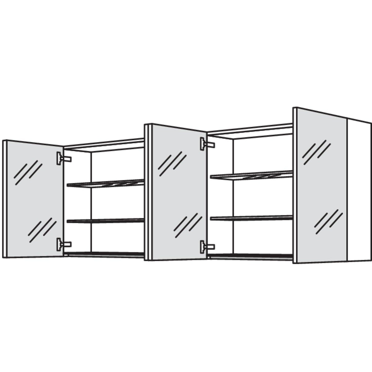 Nobilia Spiegelschrank WBSP80-1 2722