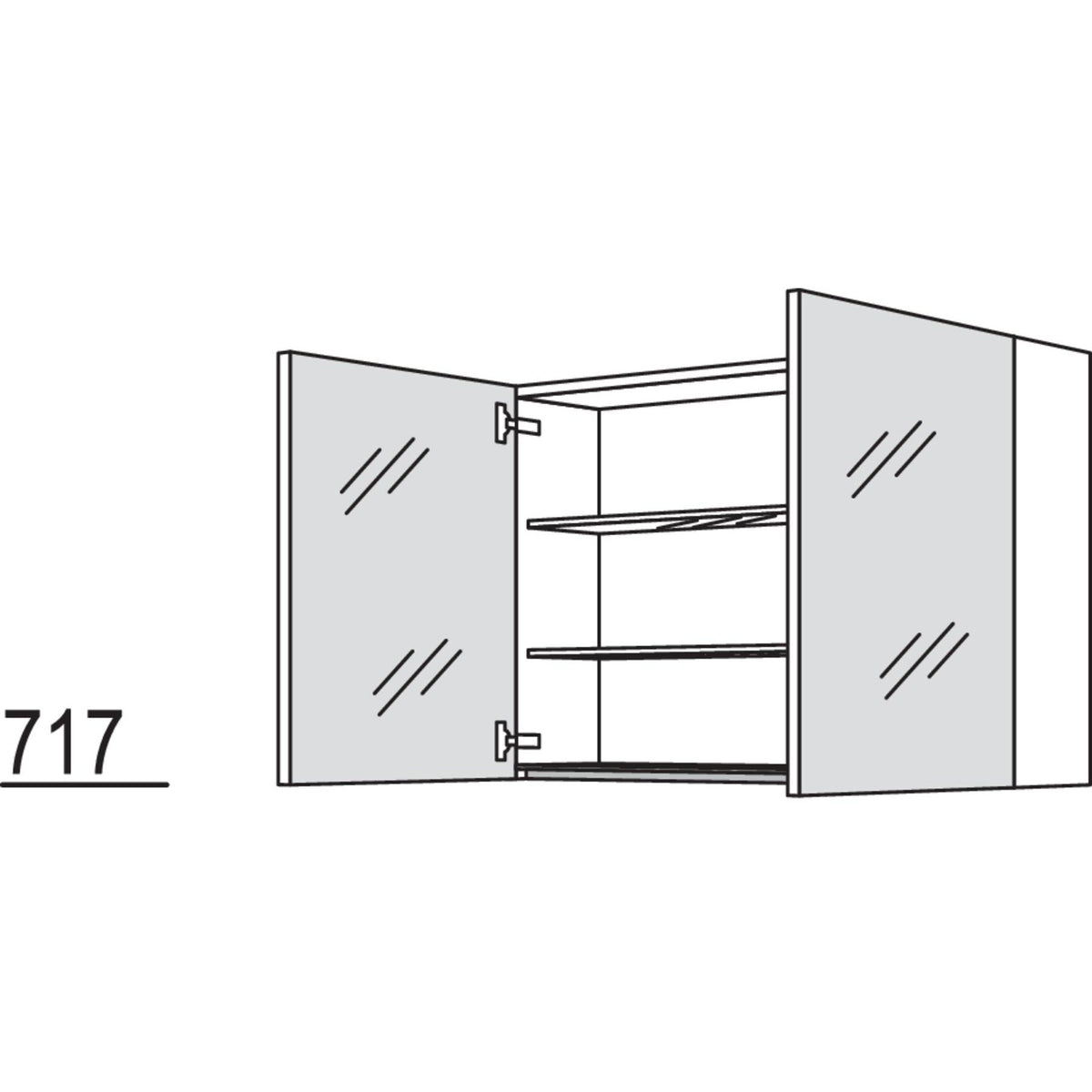 Nobilia Spiegelschrank WBSP90-1 2723