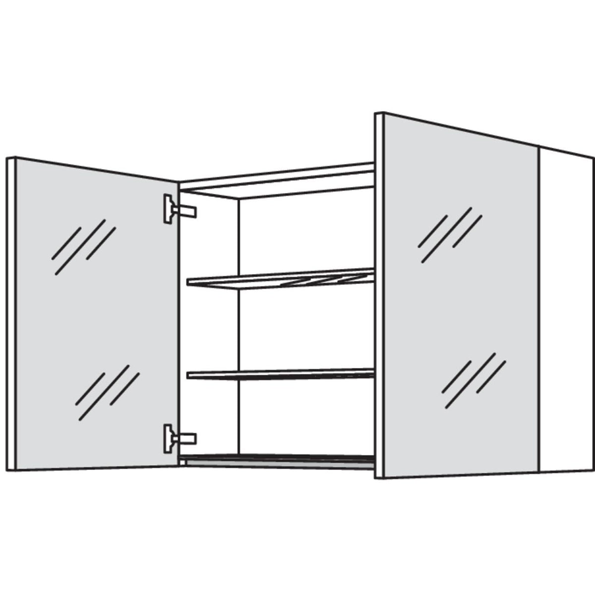 Nobilia Spiegelschrank WBSP90-1 2723