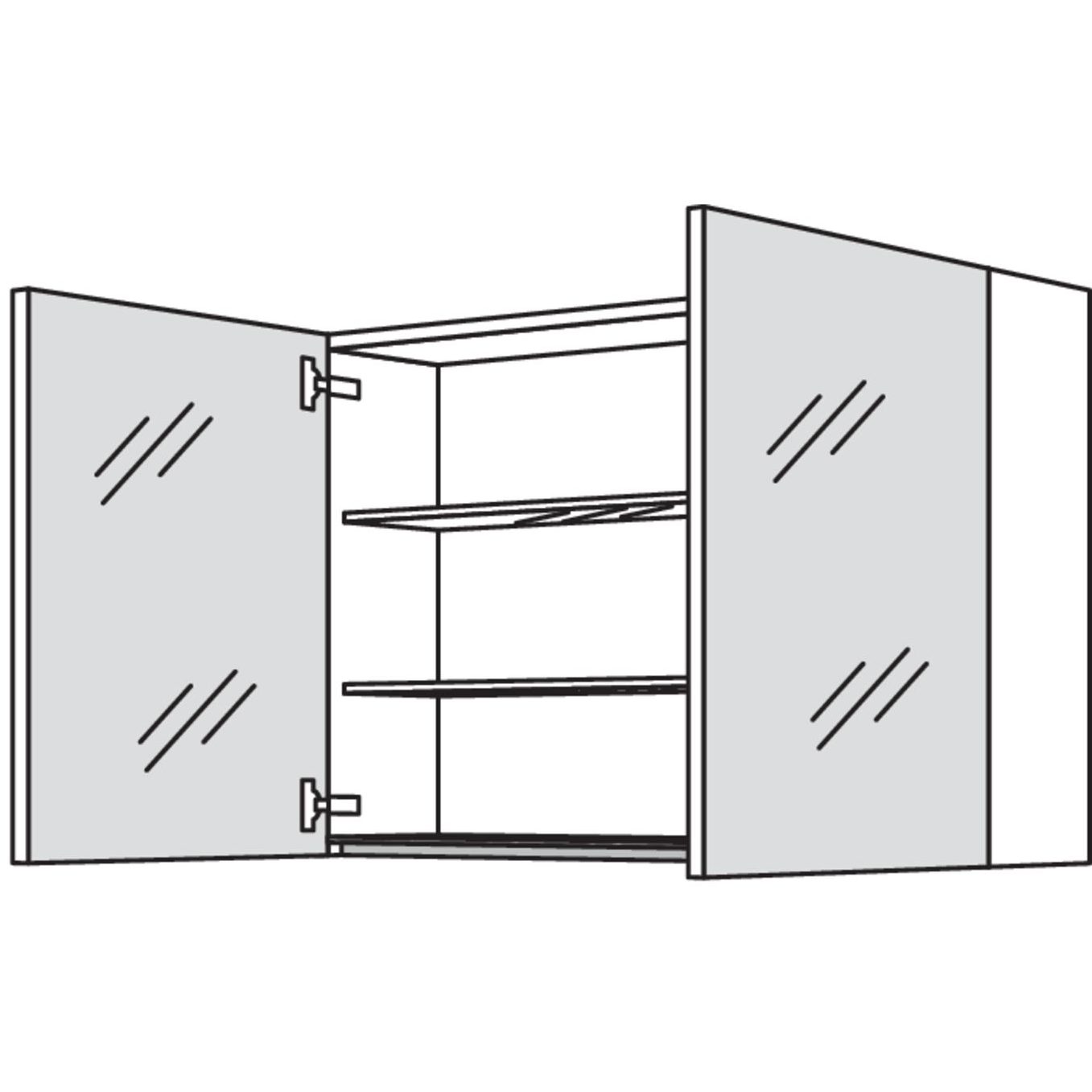 nobilia Armoire miroir WBSP90-1 90 cm