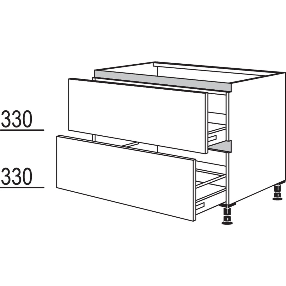 Nobilia Spuelen-Auszugschrank Separato NSPU2A-ASS60 51231
