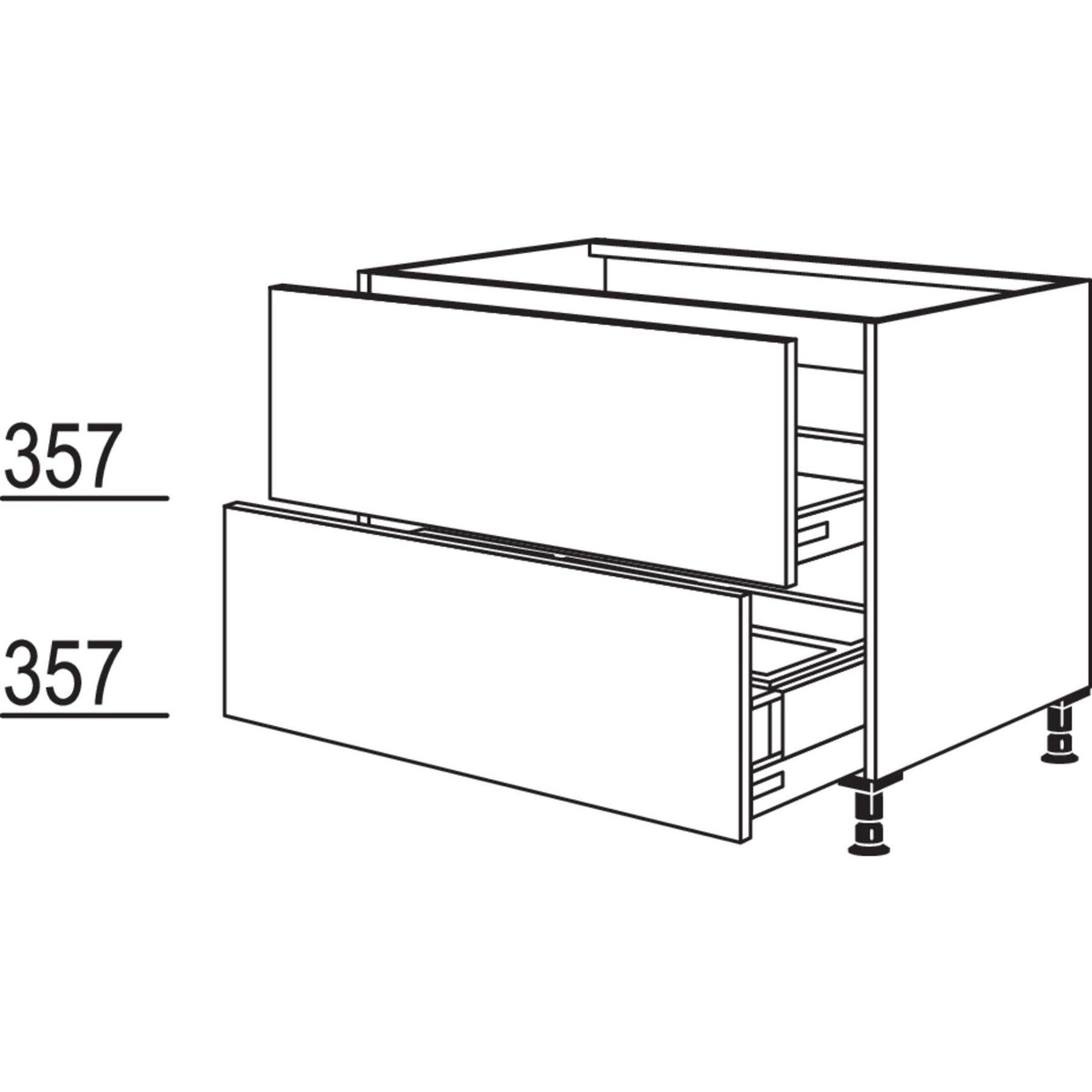 Nobilia Spuelen-Auszugschrank Separato SPUD2A-AS60 20231