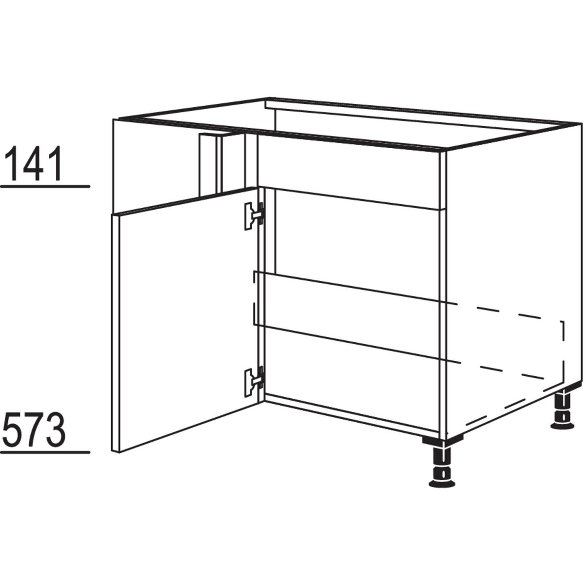 Nobilia Spülen-Eckschrank SPUE100-50 20156