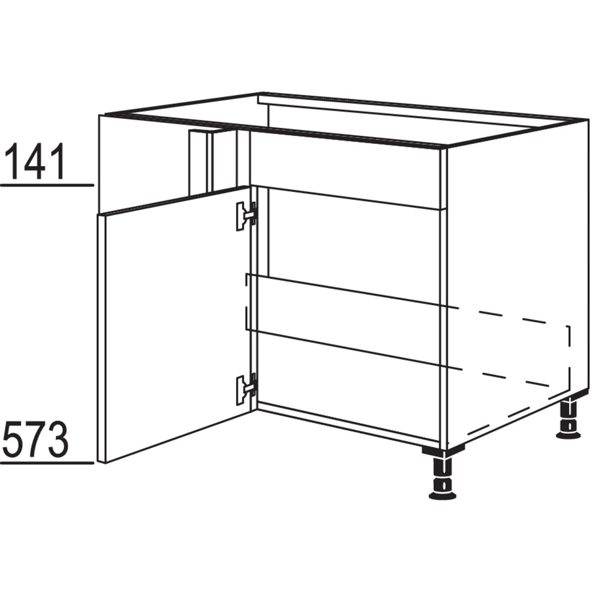 nobilia Spuelen-Eckschrank SPUE90-45 20159