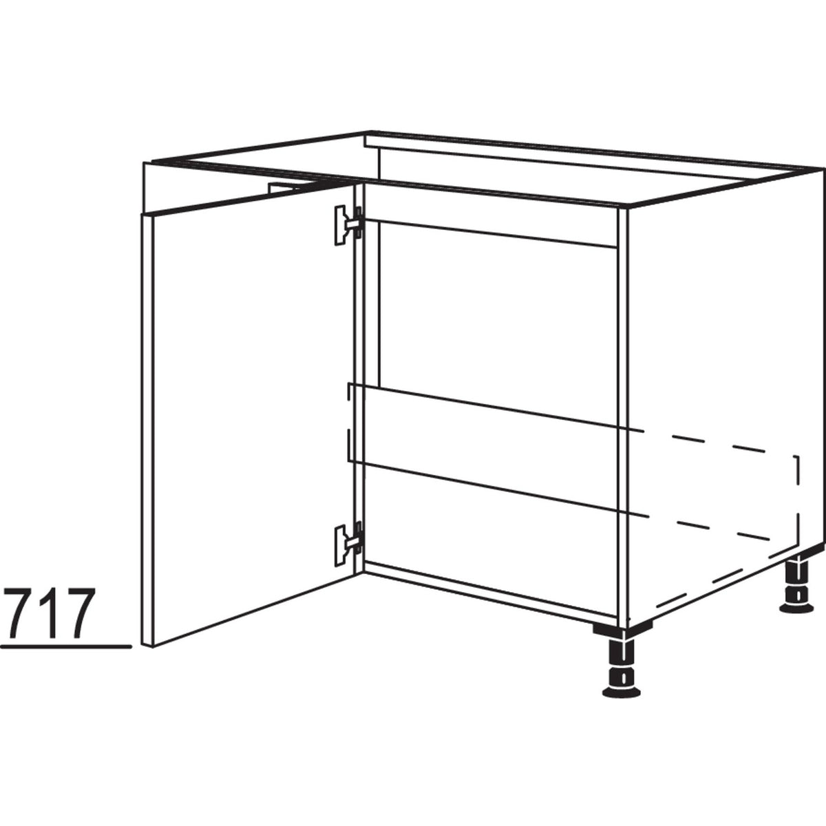 nobilia Spuelen-Eckschrank SPUED90-45 32159