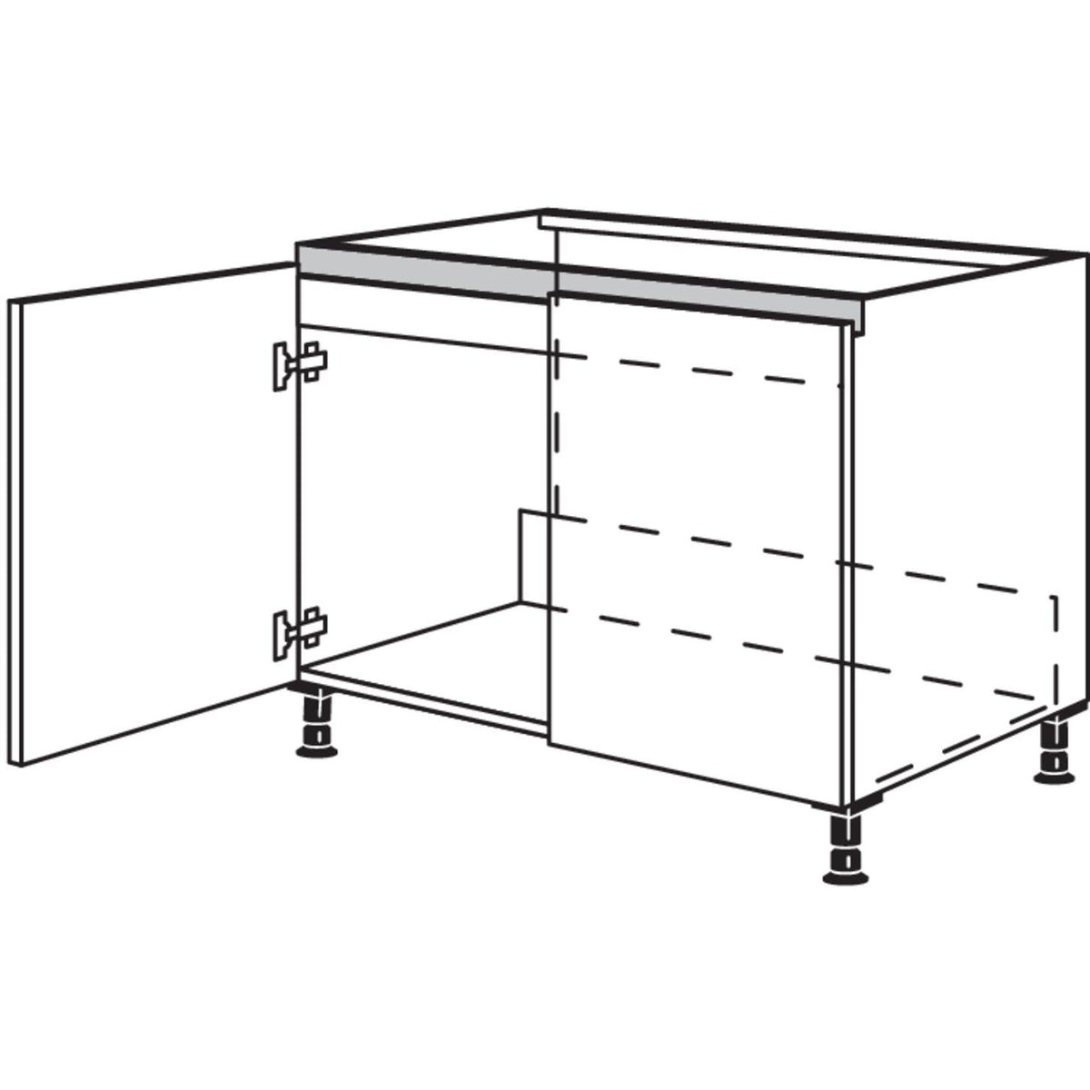 Nobilia Spuelenschrank NSPU90 51161