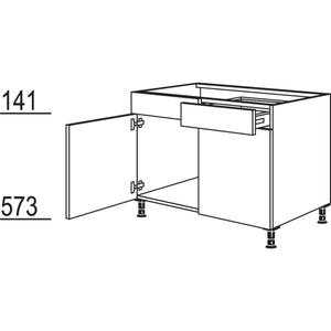 Nobilia Spuelenschrank SPUS90 22158