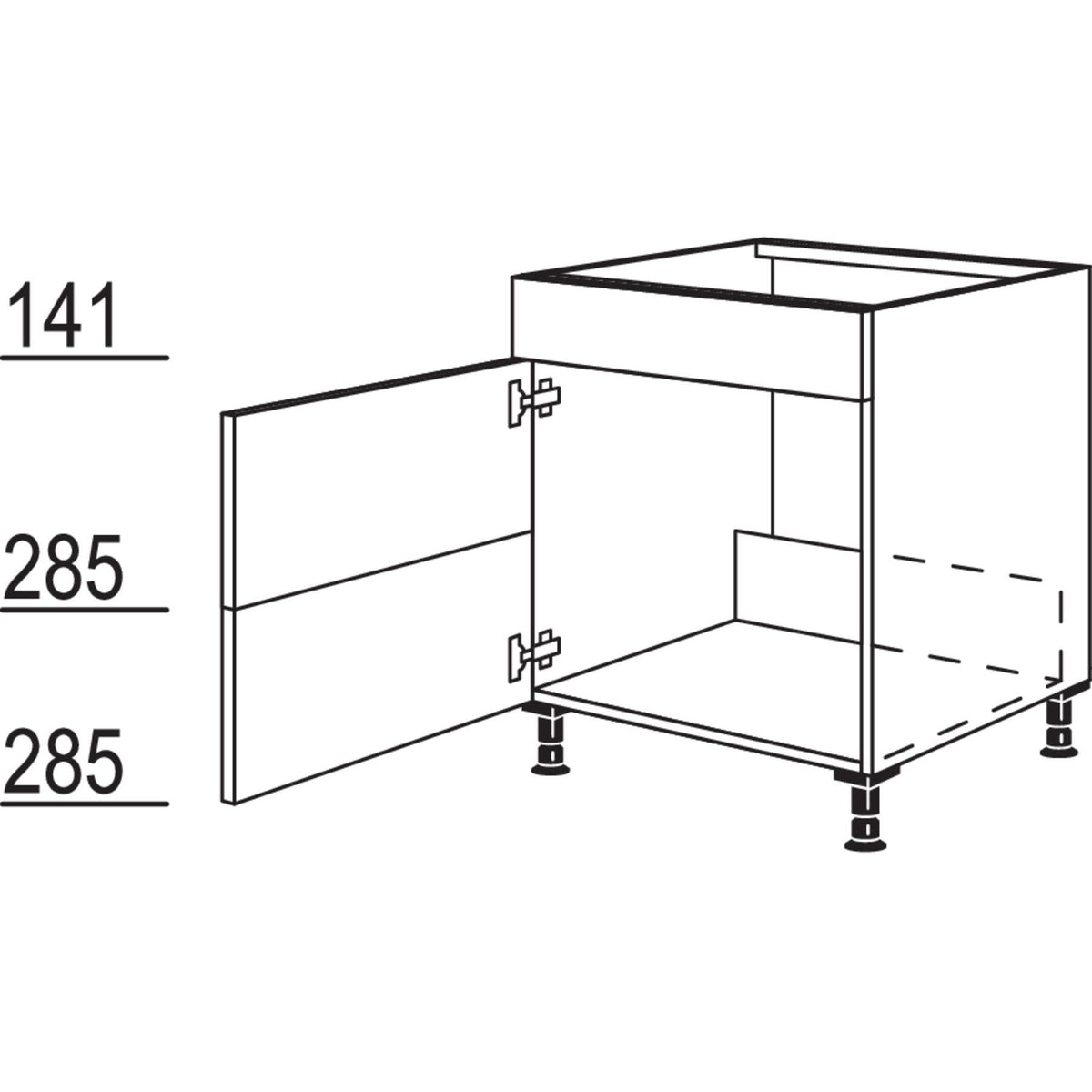 Nobilia Spuelenschrank SPUVS2A60 283
