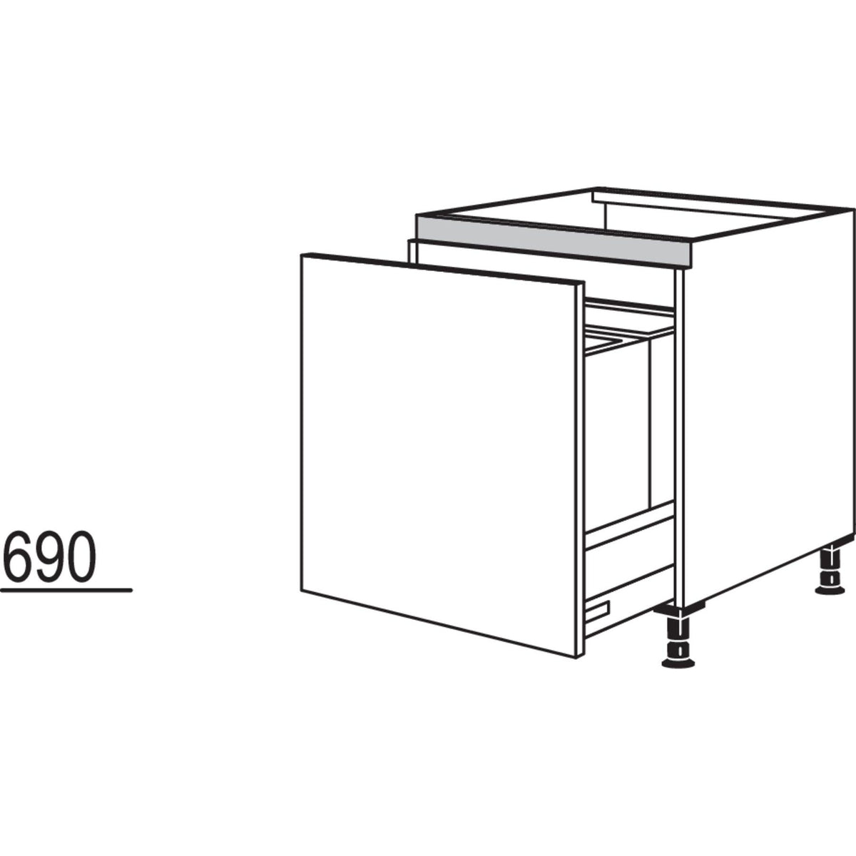 Nobilia Spuelenschrank Separato-K NSPUA-ASK60 54256