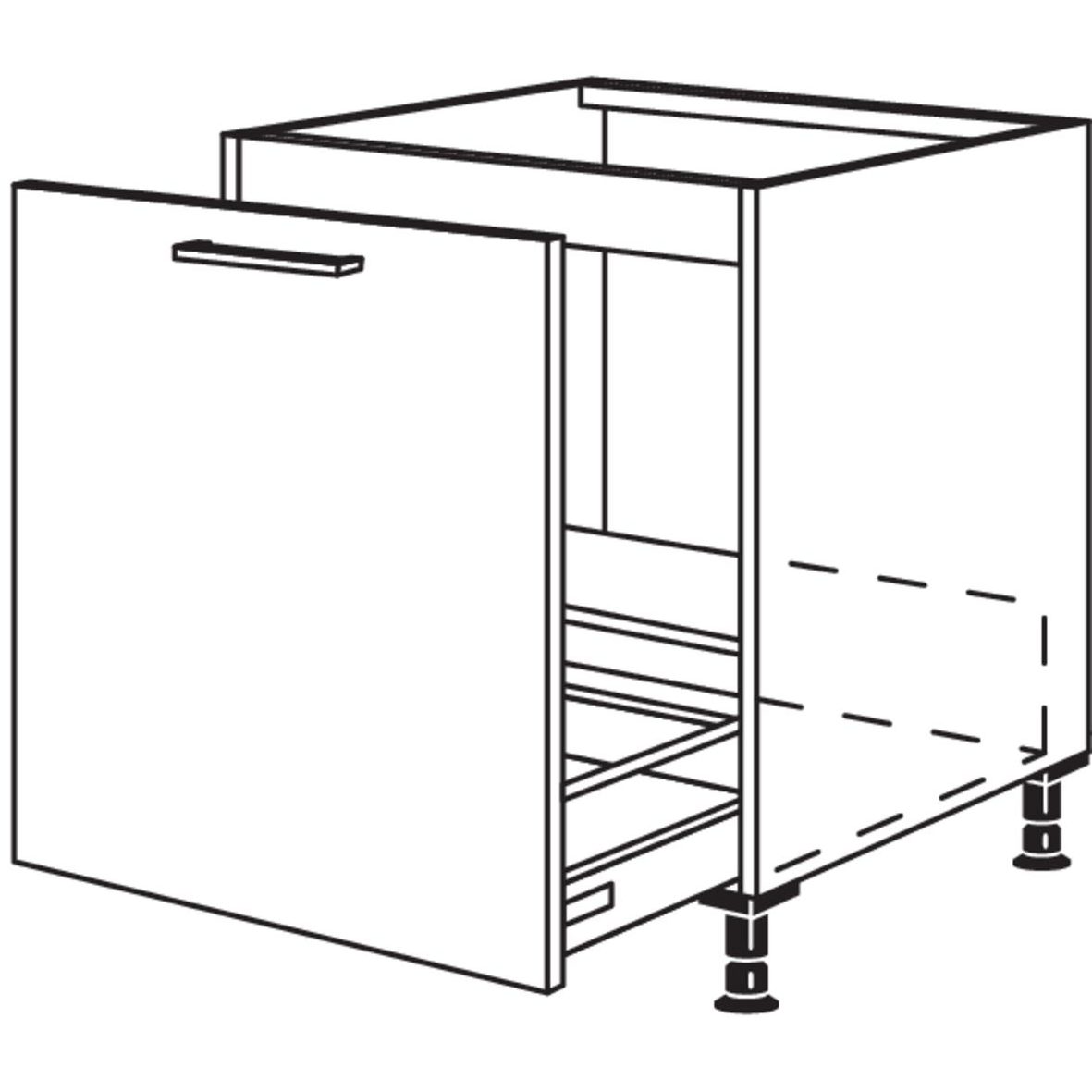 Nobilia Spuelenschrank fuer bauseitige Wertstoffbehaelter-Systeme SPUADK-BW60 21259