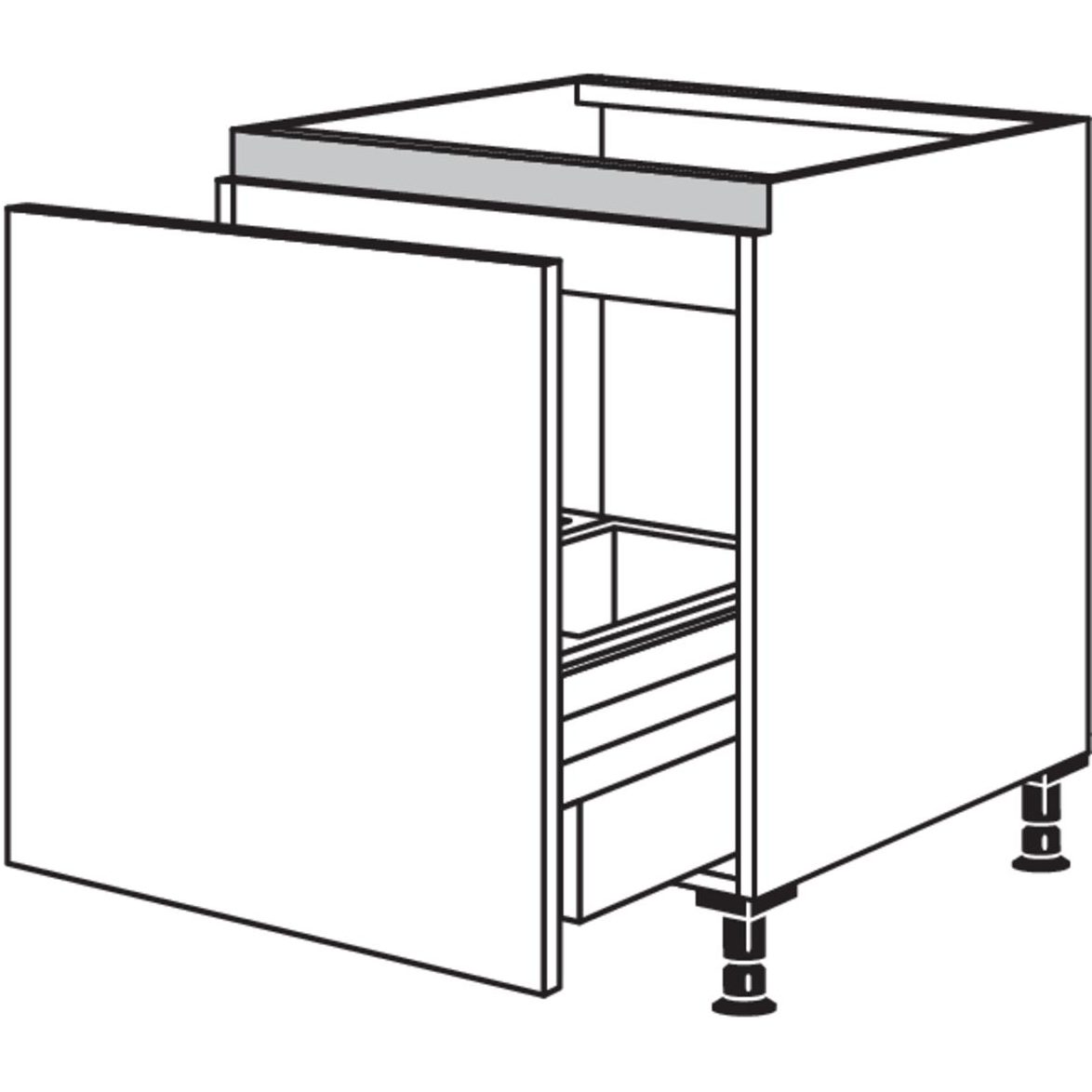 Nobilia Spuelenschrank mit Zargen-Cargo NSPUA-ASZ45 52294