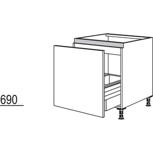 Nobilia Spuelenschrank mit Zargen-Cargo NSPUA-ASZ60 52296