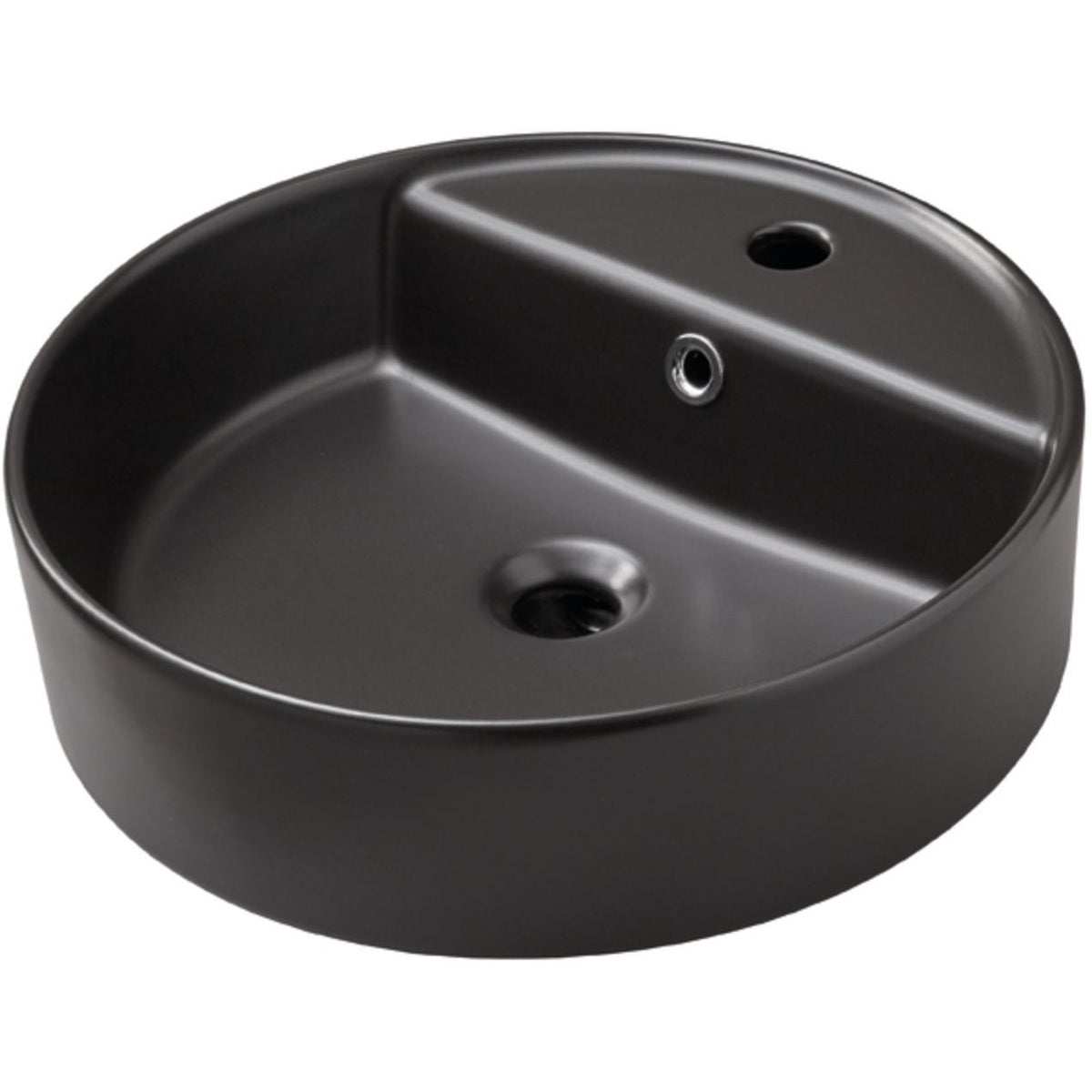 TURKUAZ- Aufbauwaschtisch OVO 45- Keramik  Schwarz matt 87734 87734