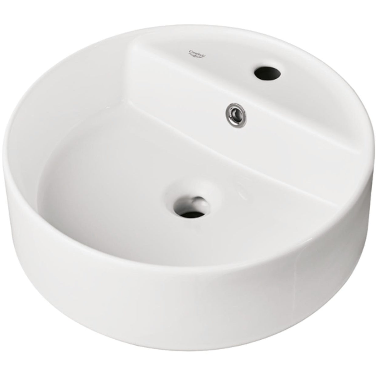 TURKUAZ- Aufbauwaschtisch OVO 45- Keramik  Weiss Hochglanz 87732 87732