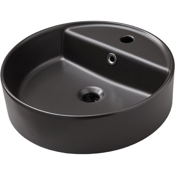 TURKUAZ- Aufbauwaschtisch OVO 45- Keramik  Schwarz matt 87734 87734