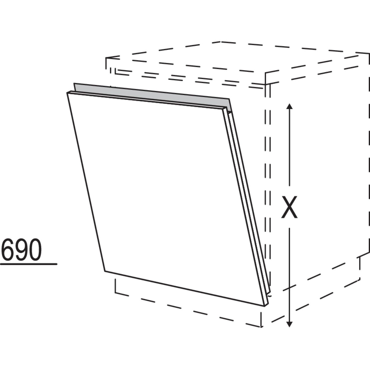 Nobilia Tuerfront fuer vollintegrierte Geschirrspueler NGGSB60 51878