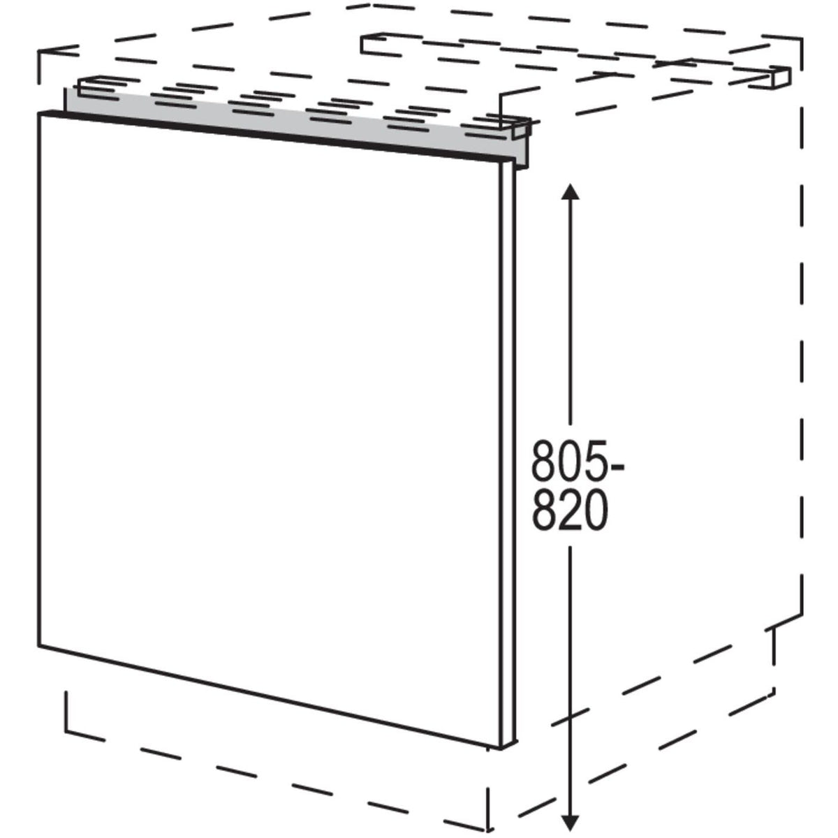 Nobilia Tuerfront fuer vollintegrierte Kuehlgeraete und Waschautomaten NKWSB60 51865