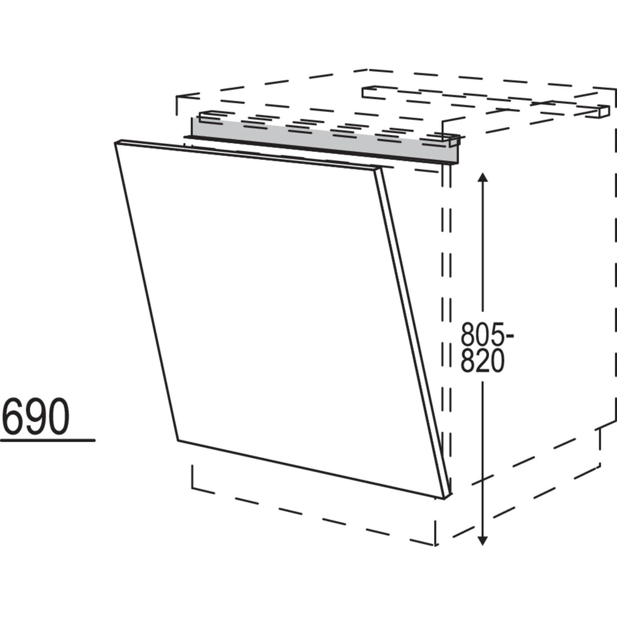 Nobilia Türfront für vollintegrierte Unterbaugeräte NGSB60 51820