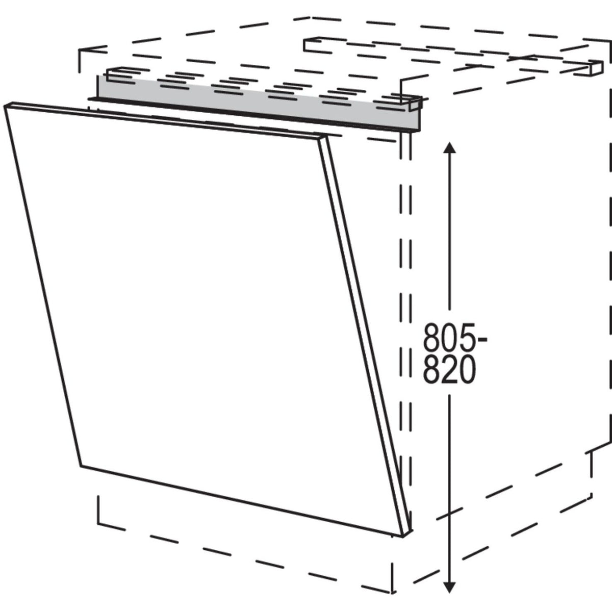 Nobilia Tuerfront fuer vollintegrierte Unterbaugeraete NGSB60 51866