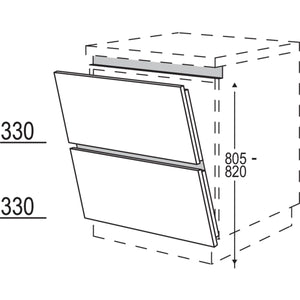 Nobilia Türfront in geteilter Optik für vollintegrierte Geschirrspüler NGSBT60 51869