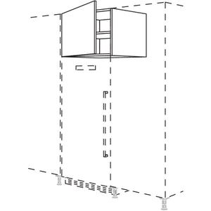 Nobilia Ueberbauschrank fuer freistehende Kuehlschraenke UFK60-51 45658