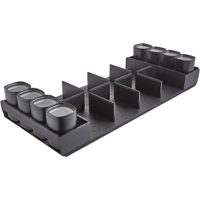 Nobilia Universal-Organisation Esche schwarz mit Vorratsdosen AOSVN100N 39510