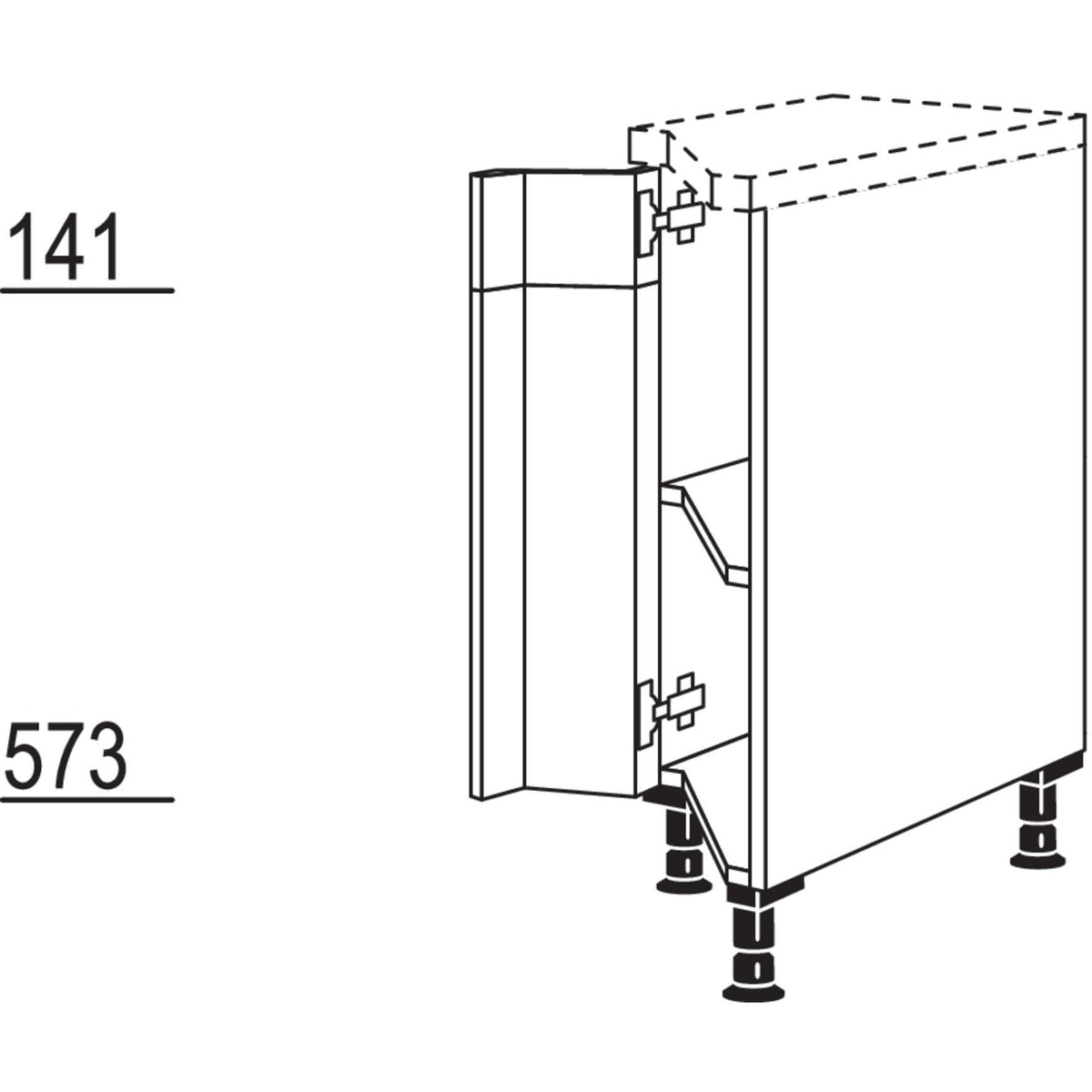 Nobilia Unterschrank- diagonal UZ30 750