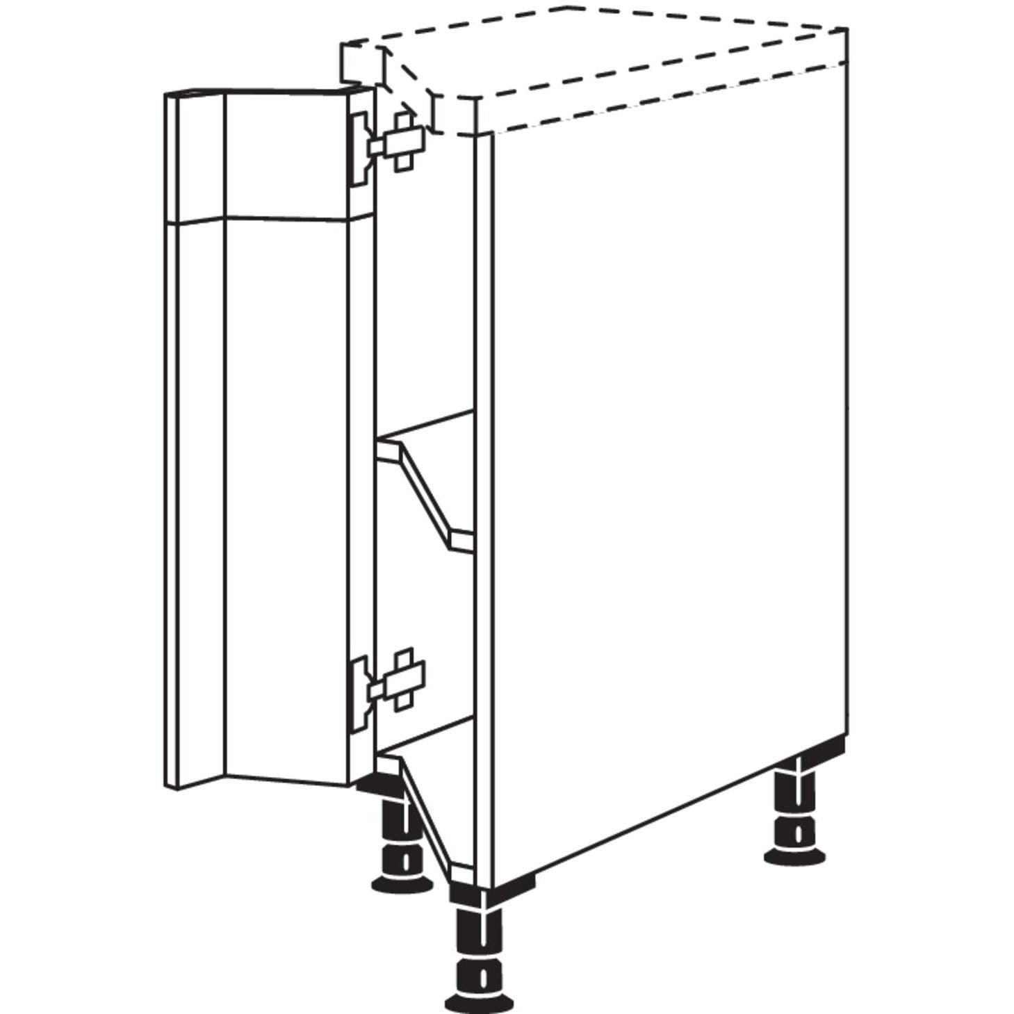 nobilia meuble bas, diagonal UZ30 30 cm