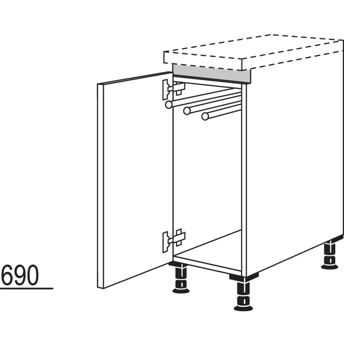 Nobilia Unterschrank NUHT30 51005