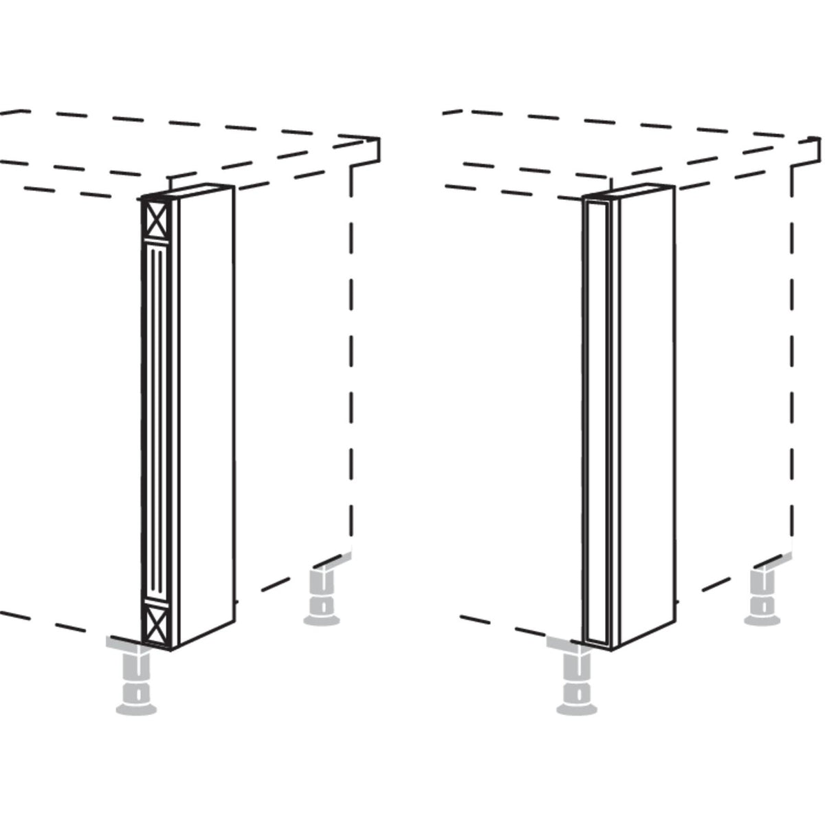 Nobilia Unterschrank-Pilaster als Zwischenlösung UPIZ 5702
