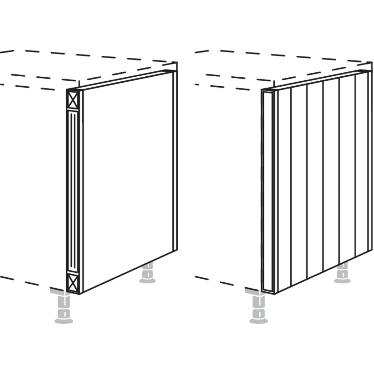 Nobilia Unterschrank-Pilaster für Raumplanung UPIR117 5703