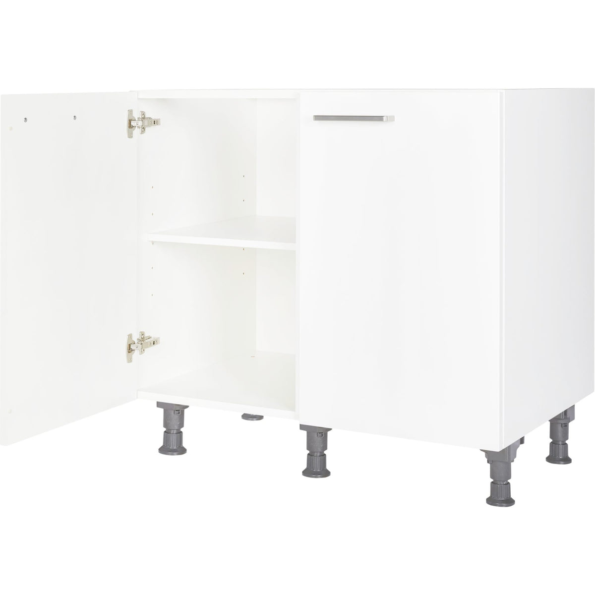 Nobilia Unterschrank UD90 mit 2 Türen und 1 Einlegeboden, Alpinweiß, 90cm Breite